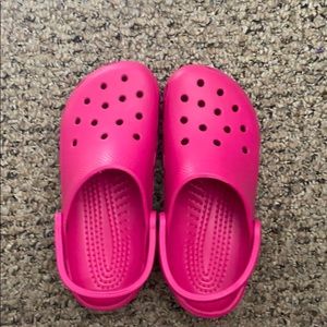 Pink crocs